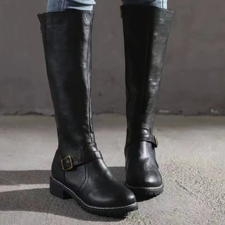 Romy | Bottes pour femme montant jusqu'aux genoux avec talon carré