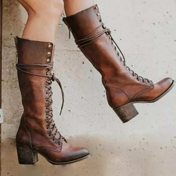 Ronja | Bottes en cuir pour femme à lacets