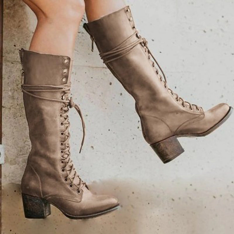 Ronja | Bottes en cuir pour femme à lacets