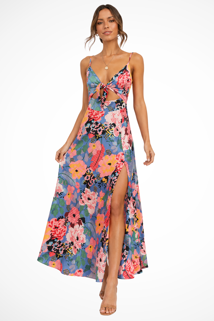 Selina | Damen Geblümtes Maxikleid