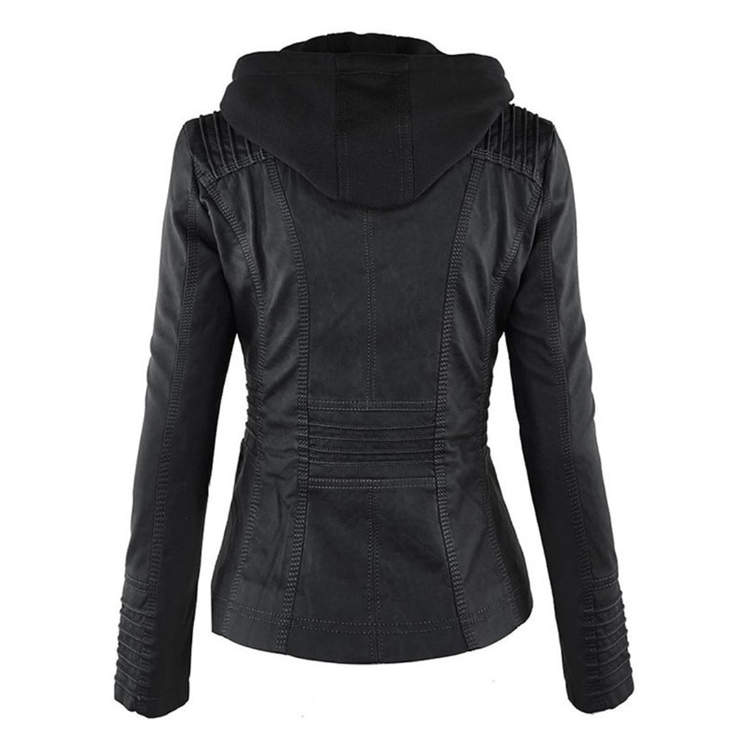 Selina | Damen Kunstleder Bikerjacke