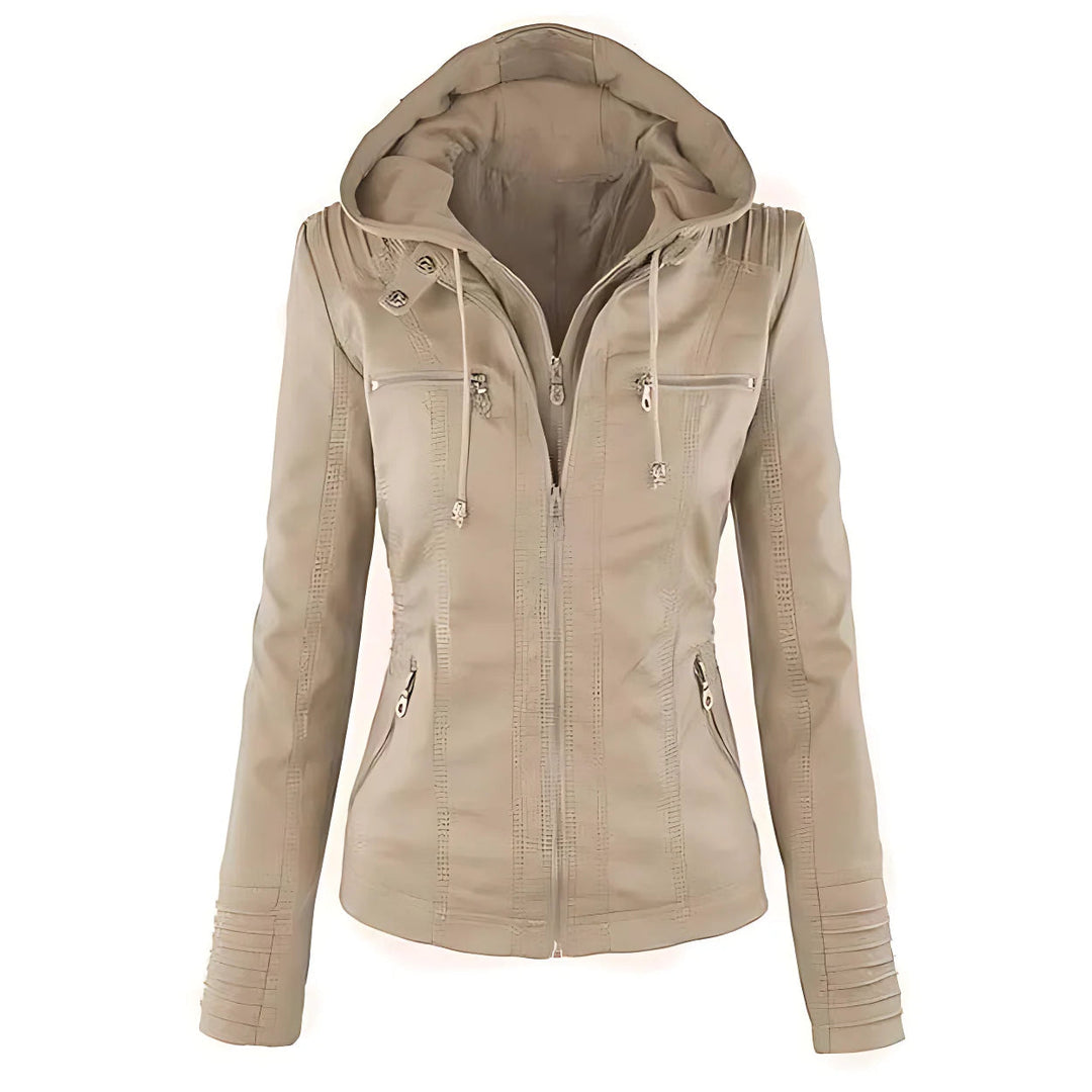 Selina | Damen Kunstleder Bikerjacke