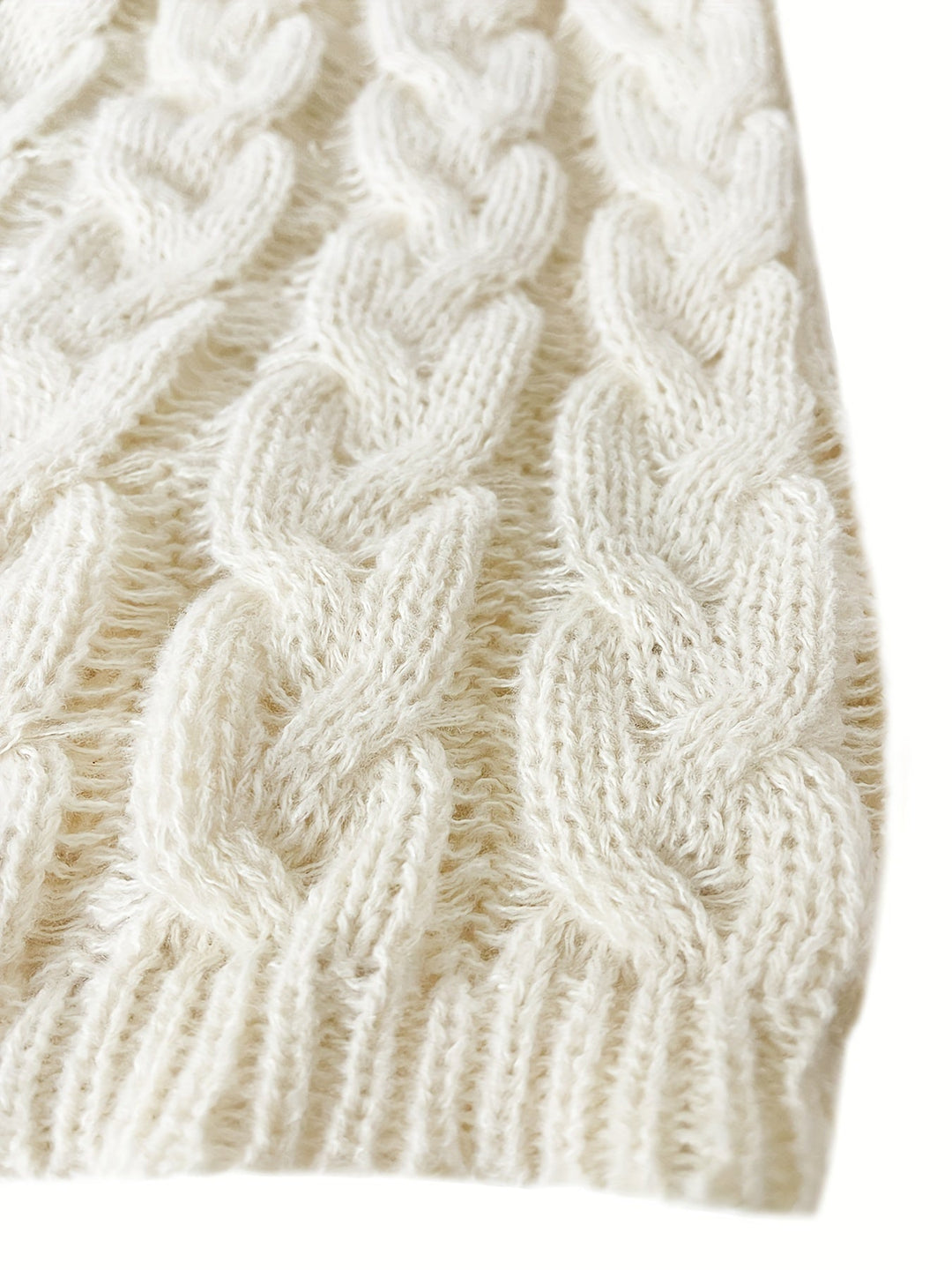 Selina | Pull en maille à torsades et à col en V pour femme