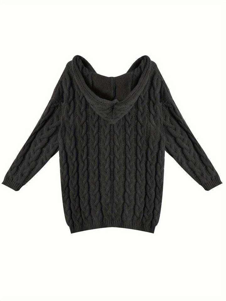 Selina | Pull en maille à torsades et à col en V pour femme