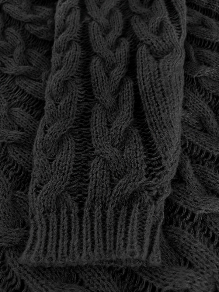 Selina | Pull en maille à torsades et à col en V pour femme