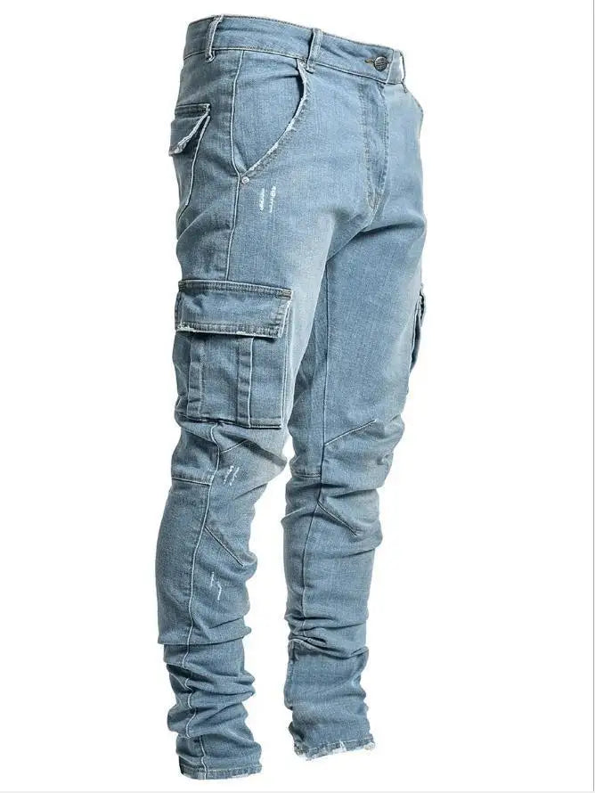 Severin | Men's Stretch Denim Cargo Pants