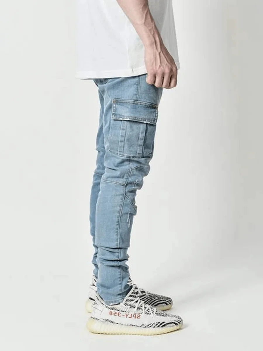 Severin | Men's Stretch Denim Cargo Pants