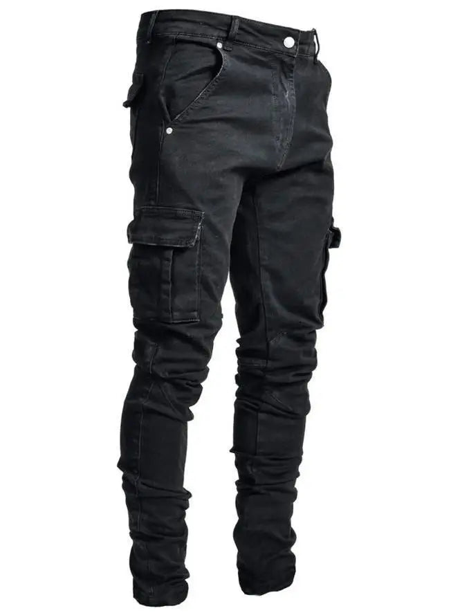 Severin | Men's Stretch Denim Cargo Pants