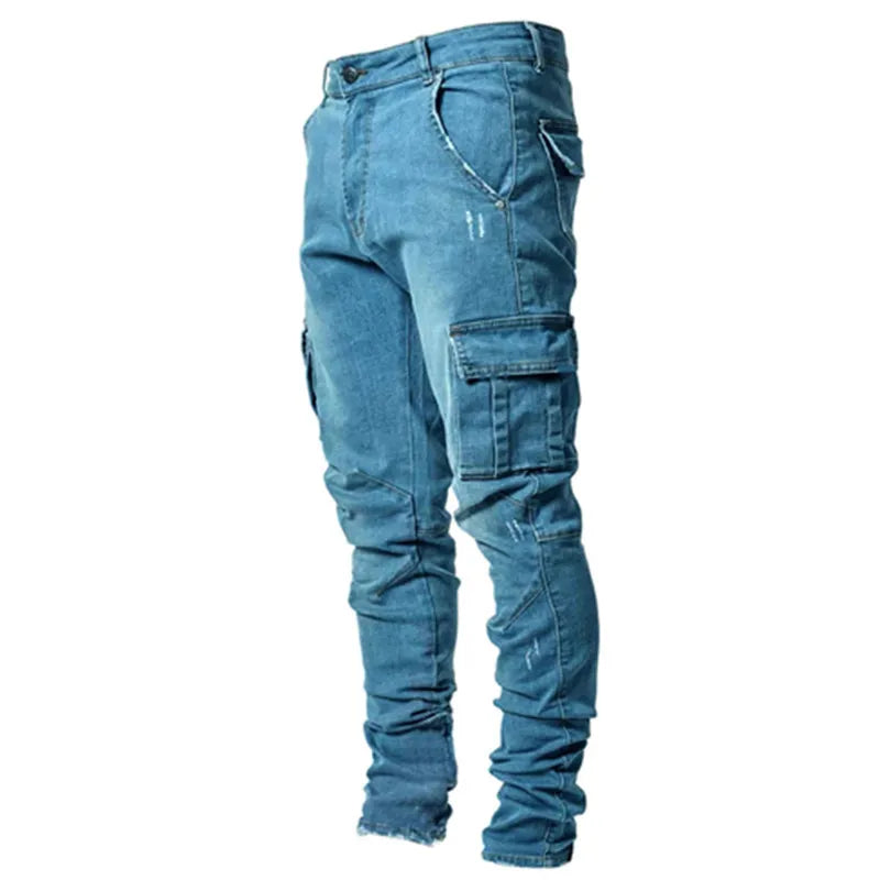 Severin | Men's Stretch Denim Cargo Pants