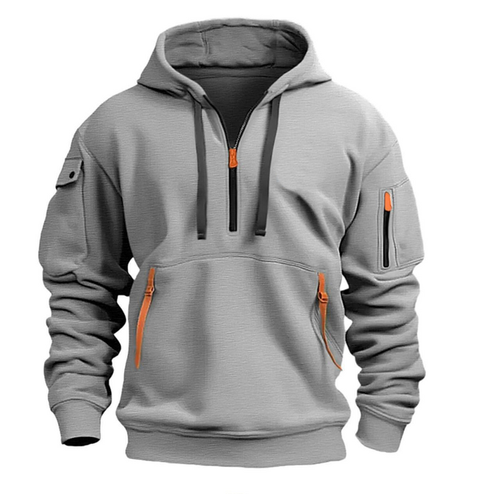 Tim | Sweat à capuche demi-zip pour homme avec fermeture éclair