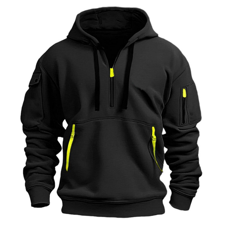 Tim | Sweat à capuche demi-zip pour homme avec fermeture éclair
