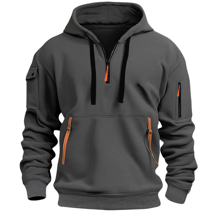 Tim | Sweat à capuche demi-zip pour homme avec fermeture éclair