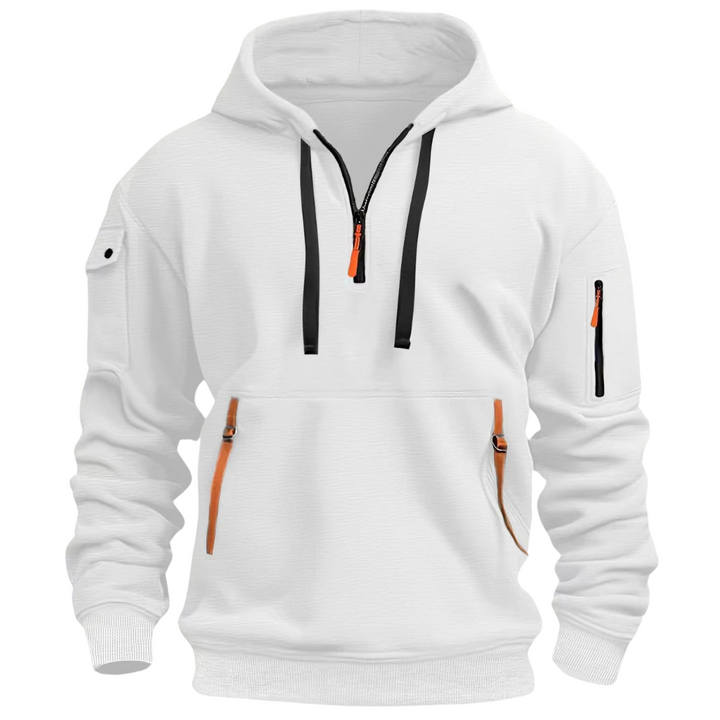 Tim | Sweat à capuche demi-zip pour homme avec fermeture éclair