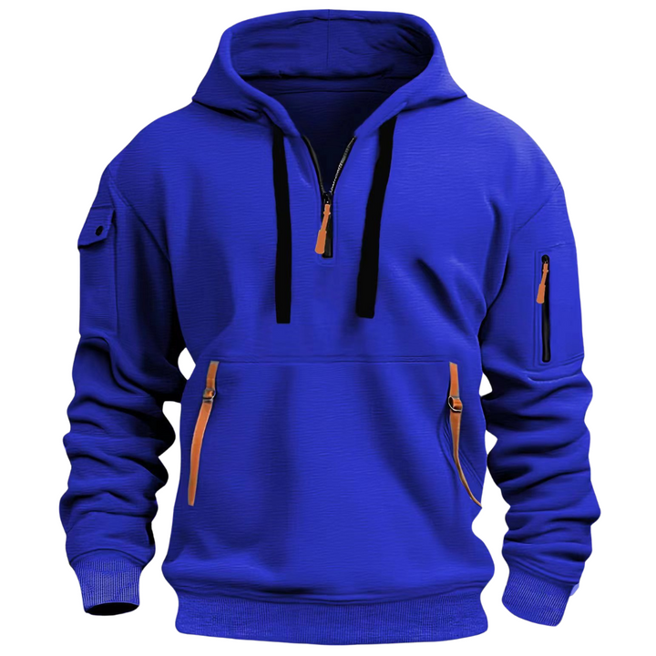 Tim | Sweat à capuche demi-zip pour homme avec fermeture éclair
