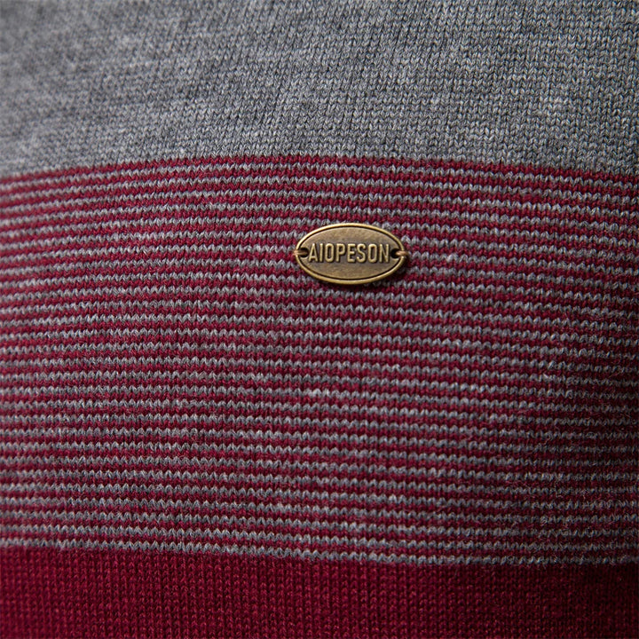 Timo | Herren Gestreifter Troyer Pullover