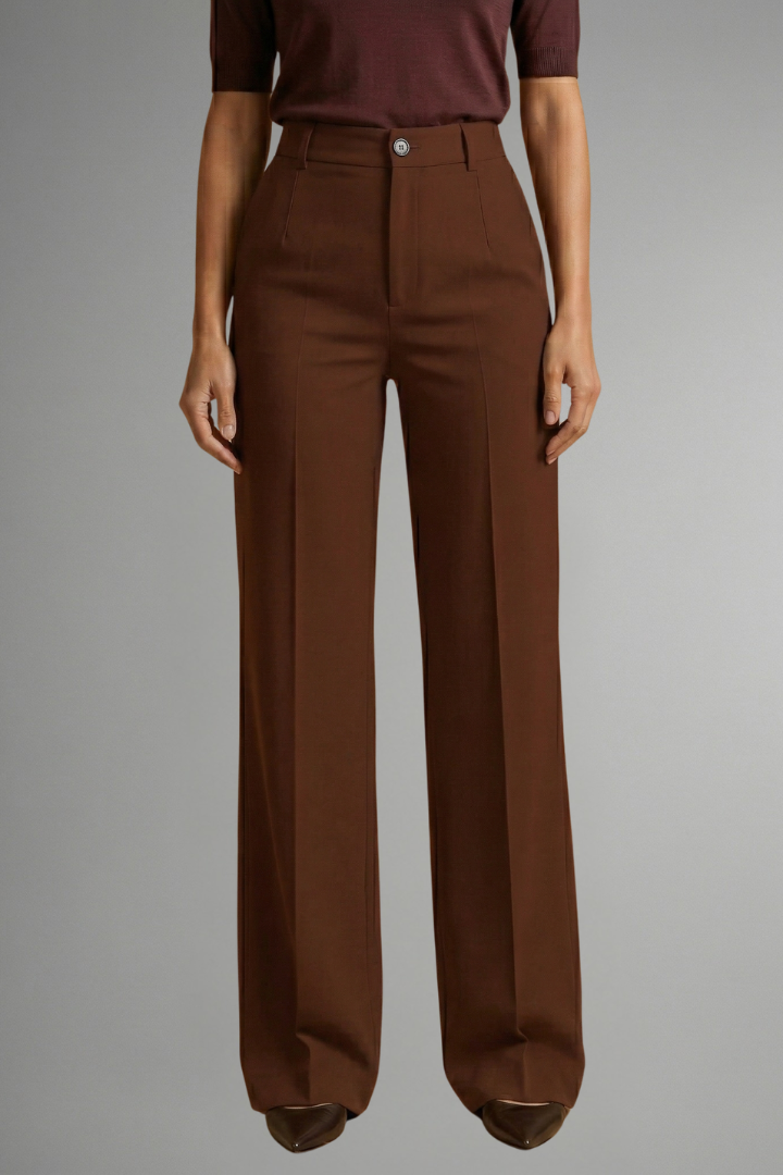Valentina | Pantalon droit taille haute pour femme