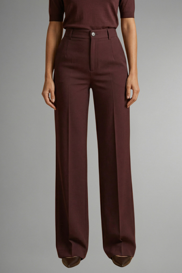 Valentina | Pantalon droit taille haute pour femme