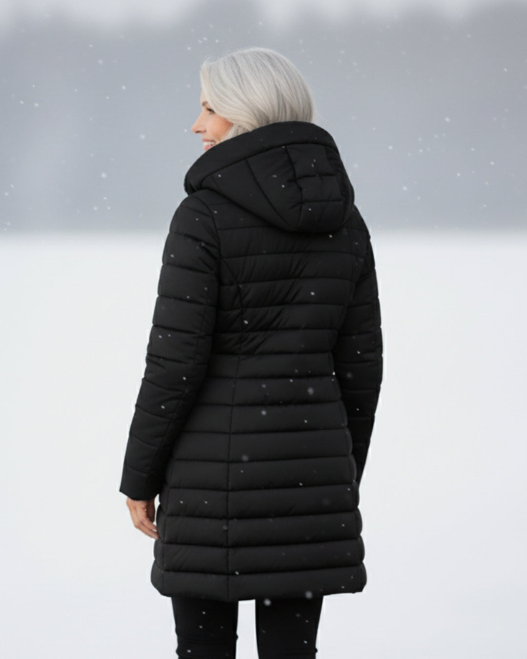 Verena | Damen Steppmantel mit Kapuze