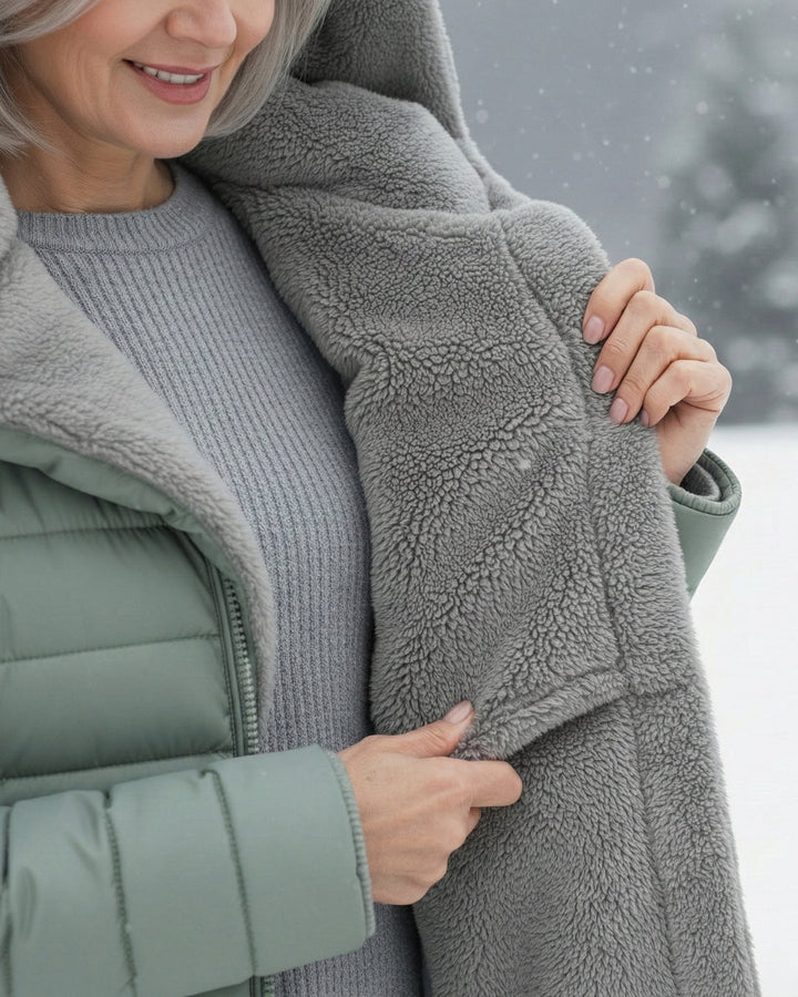 Verena | Damen Steppmantel mit Kapuze