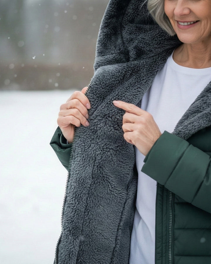 Verena | Damen Steppmantel mit Kapuze