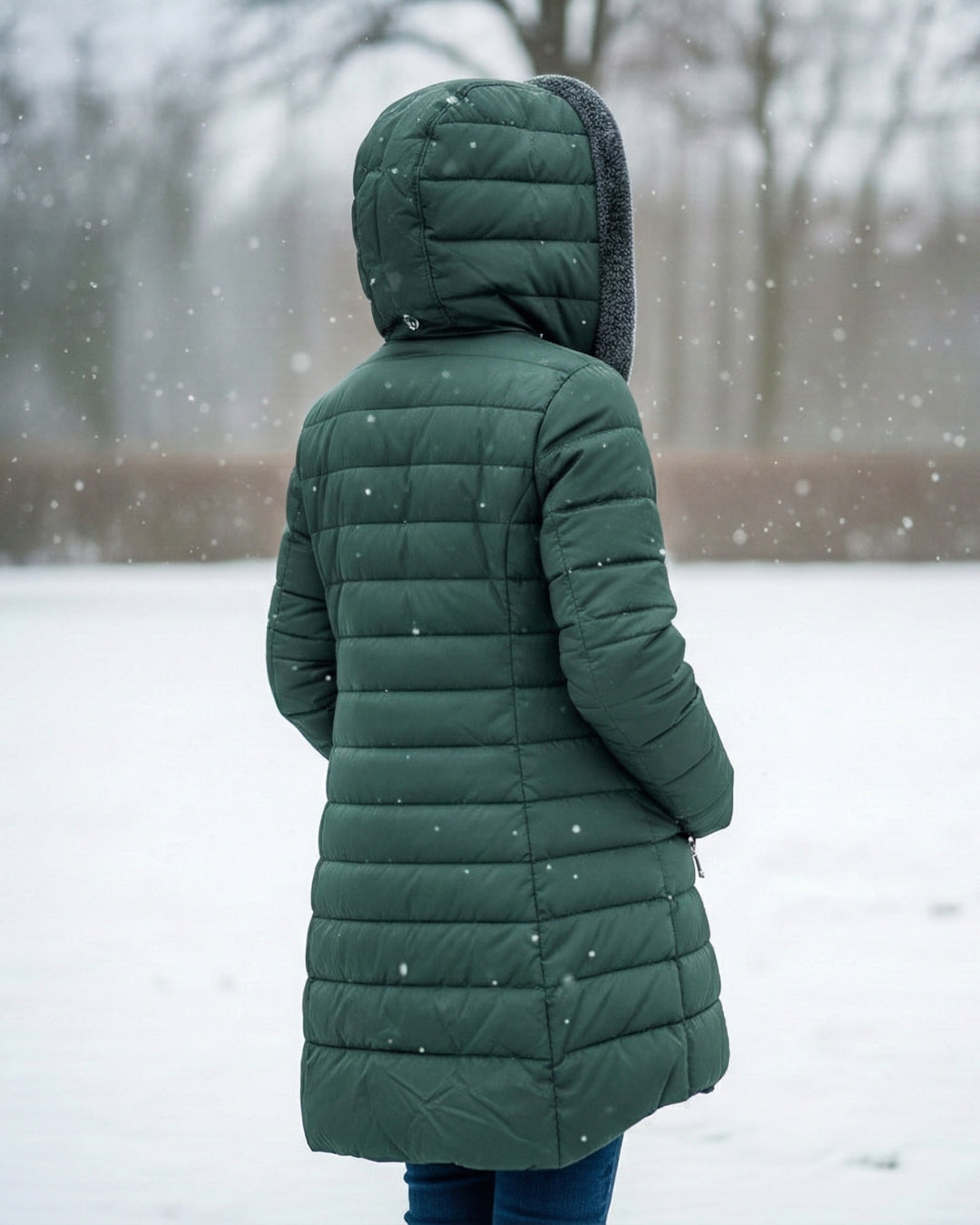 Verena | Damen Steppmantel mit Kapuze