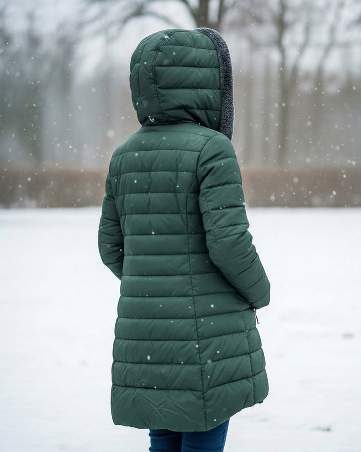 Verena | Damen Steppmantel mit Kapuze