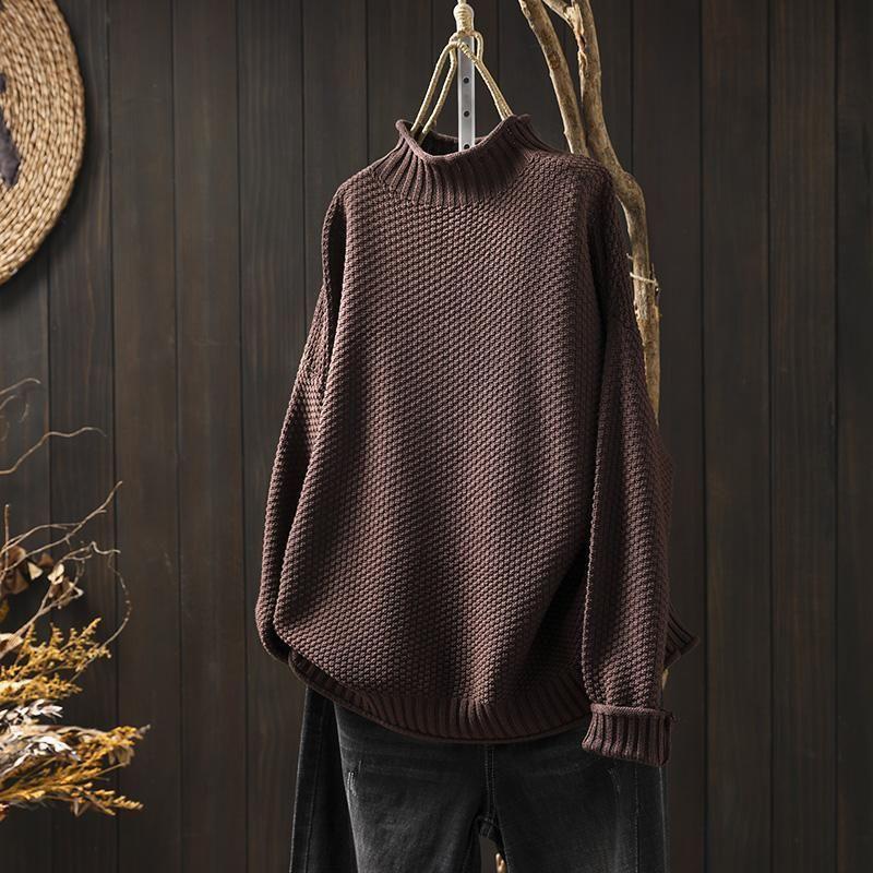 Vivienne | Pull en grosse maille à col roulé pour femme
