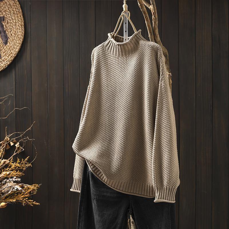 Vivienne | Pull en grosse maille à col roulé pour femme