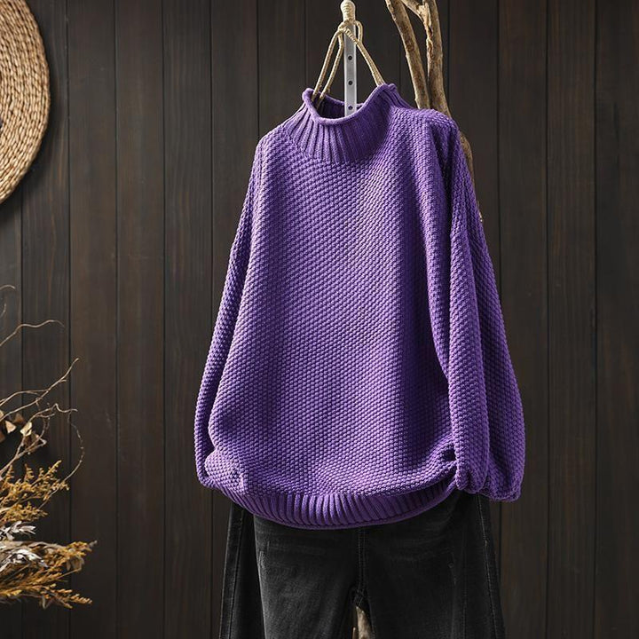 Vivienne | Pull en grosse maille à col roulé pour femme